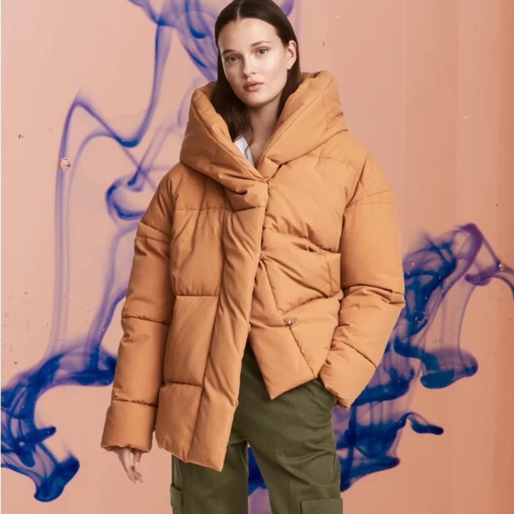 Cozy Puffer Jacket - Orange brown